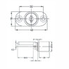 CERRADURA PARA CAJONES DE VARILLA 800 mm
