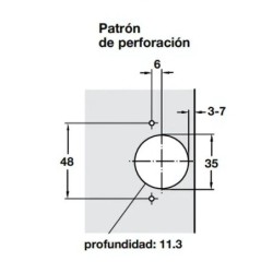 BISAGRA PUSH 110° COBERTURA COMPLETA