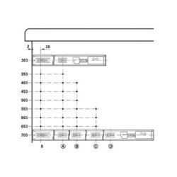 CORREDERA V-PACK CIERRE SUAVE 500 mm