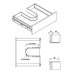 FLEXI SINK PARA CAJON BAJO FREGADERO BLANCO 680 mm