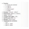 CENTRO DE CARGA OCULTO CON TAPA PASACABLES Y CIERRE AMORTIGUADO