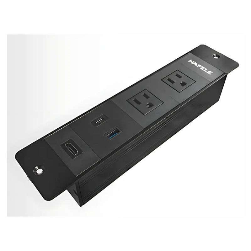 CENTRO DE CARGA ATORNILLABLE CON 2 CONTACTOS, CARGA USB Y HDMI