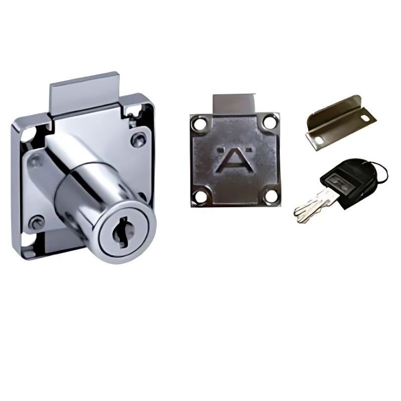 CERRADURA CILINDRO INTEGRADO CROMO MATE 32 mm