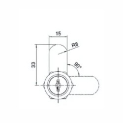 CERRADURA CILINDRO INTEGRADO DE PALETA 30 mm