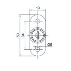 CERRADURA DE CILINDRO DE PRESION  24 mm