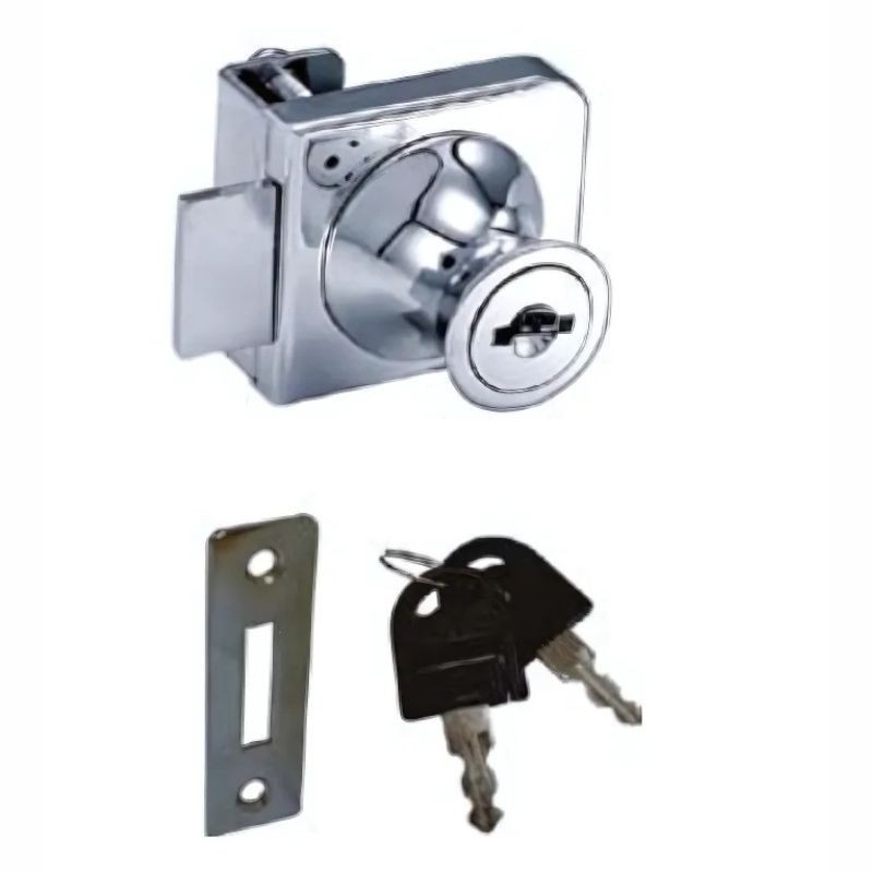 CERRADURA PARA PUERTA DE CRISTAL CROMO 19 mm