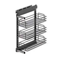 BOTELLERO EXTRAIBLE 3 NIVELES ANTRACITA 25CM
