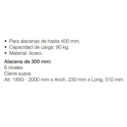 ALACENA EXTRAIBLE ANTRACITA 30CM