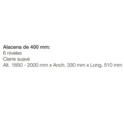 ALACENA EXTRAIBLE ANTRACITA 40CM
