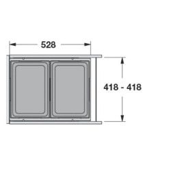 CUBO DE BASURA HAILO EURO-CARGO 450MM
