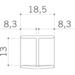 CONECTOR 180° PARA ZOCLO