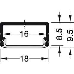 PERFIL DE SOBREPONER PARA TIRA LED
