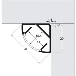 PERFIL ANGULAR PARA TIRA LED