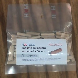 TAQUETE DE MADERA ESTRIADA