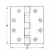 BISAGRA CON BALEROS 4X4"